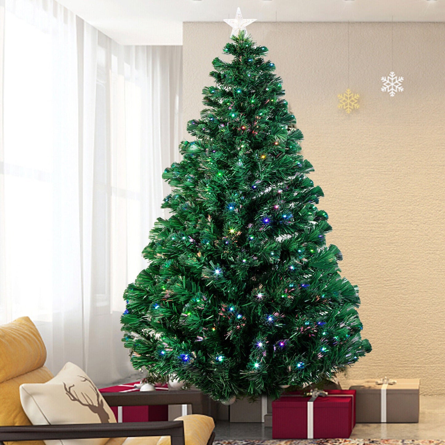 Large Premium Winter Wonderland Pre Lit Artificial Christmas Tree