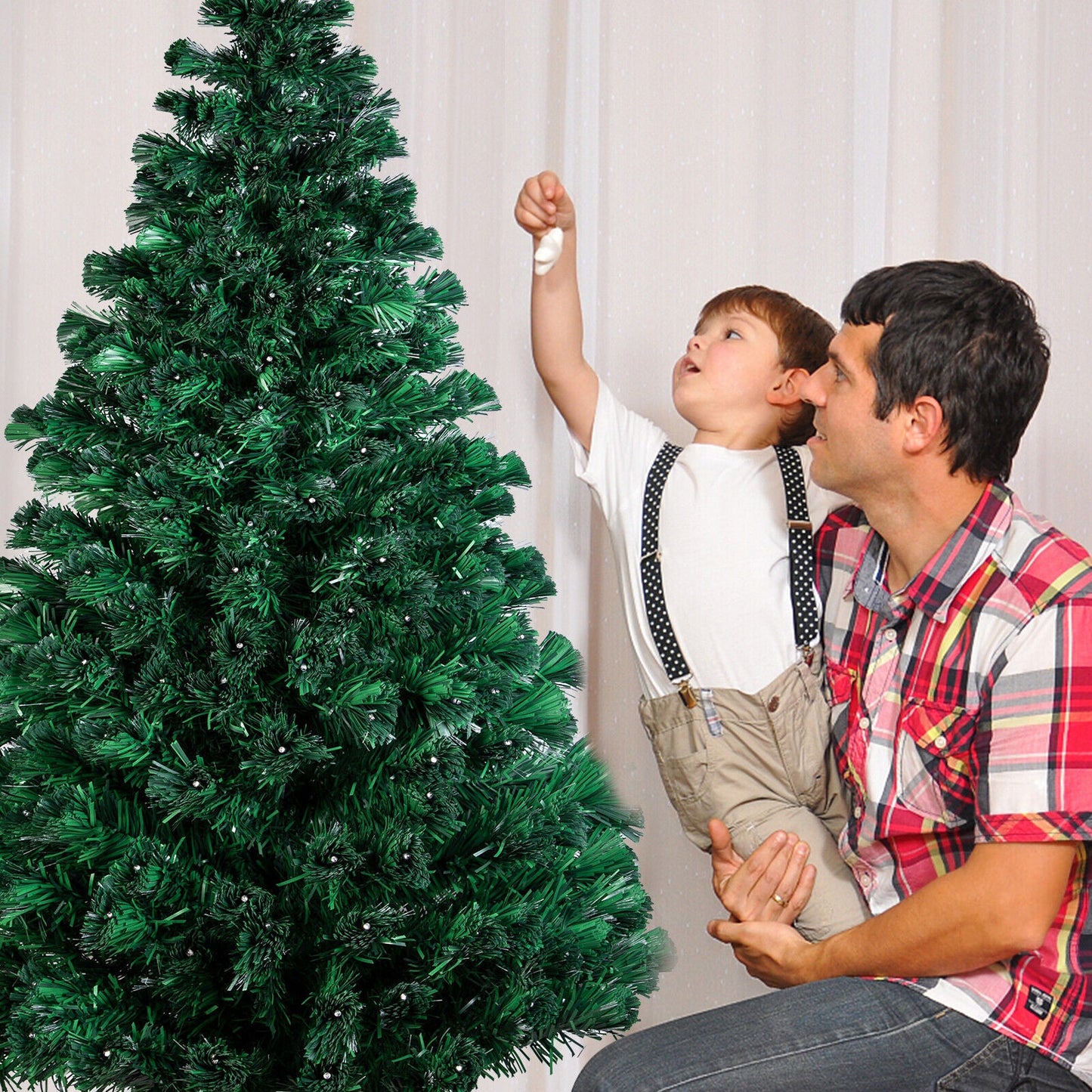 Large Premium Winter Wonderland Pre Lit Artificial Christmas Tree