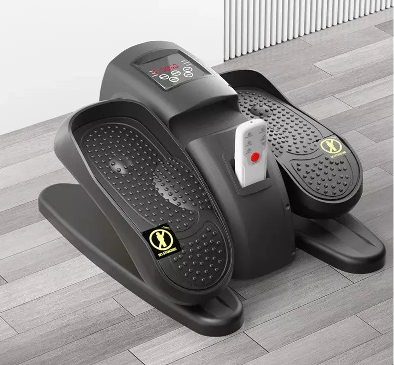 Under Desk Ellipse Leg Exerciser – Compact Seated Elliptical Machine with Remote, 5 Speeds & Massage Pedals