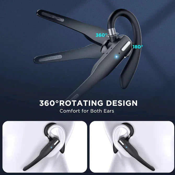 Casque/Écouteur sans fil Bluetooth 5.1 à double micro Trucker avec réduction de bruit