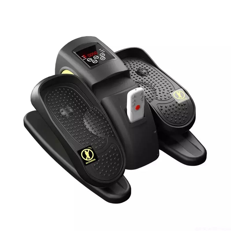 Under Desk Ellipse Leg Exerciser – Compact Seated Elliptical Machine with Remote, 5 Speeds & Massage Pedals