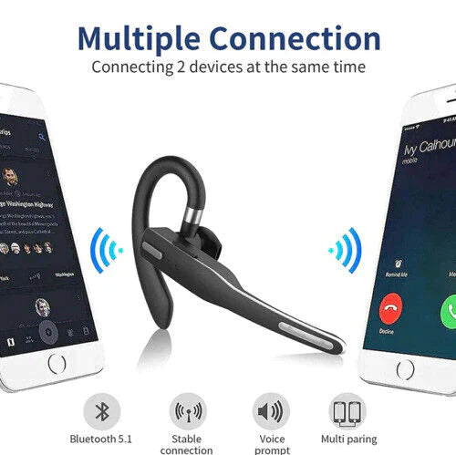 Casque/Écouteur sans fil Bluetooth 5.1 à double micro Trucker avec réduction de bruit
