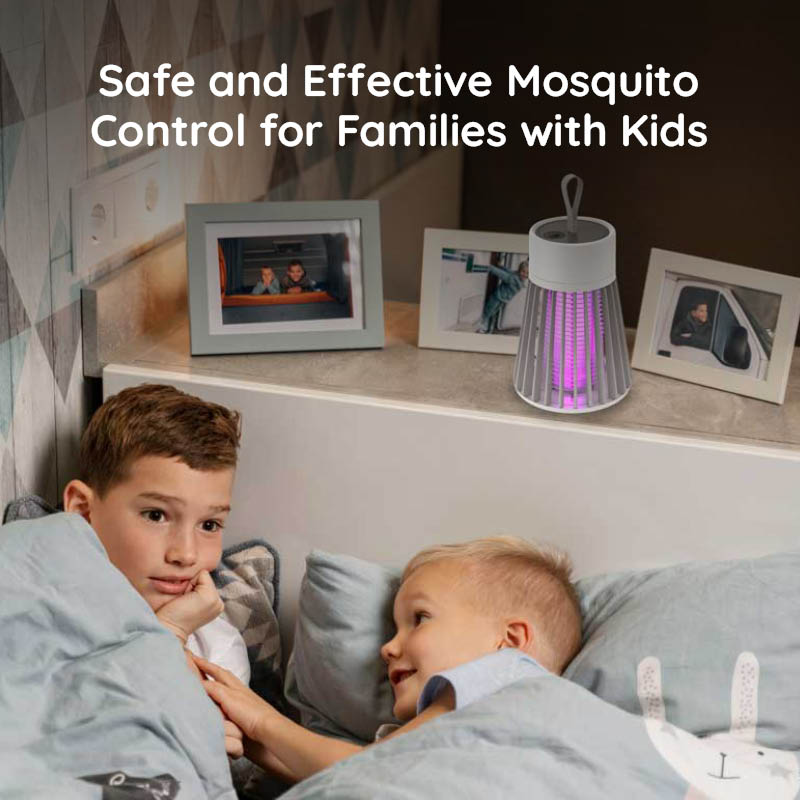 Lampe anti-moustiques rechargeable USB portable – Électrocuteur d'insectes intérieur et extérieur avec lumière LED