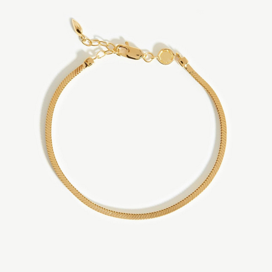 Square Snake Chain Bracelet Gold