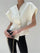 Blusa moderna con cuello en V y botones delanteros