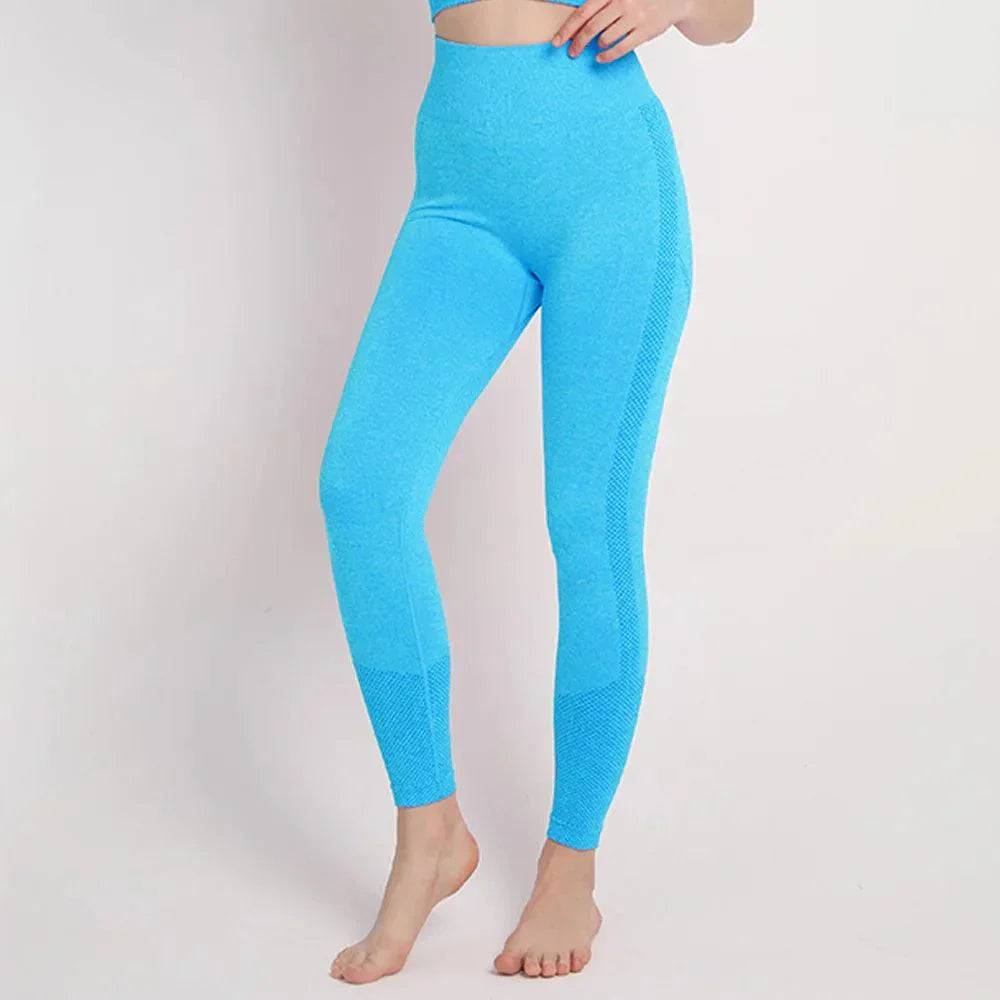 Leggings de yoga deportivos fitness sin costuras para entrenamiento moda pantalones push up de yoga