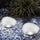 Luz de vidrio para paisaje exterior LED de guijarro solar ABS arenado