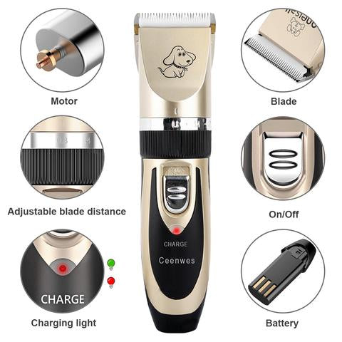 CleanPet - Tondeuse pour poils d'animaux sans bruit