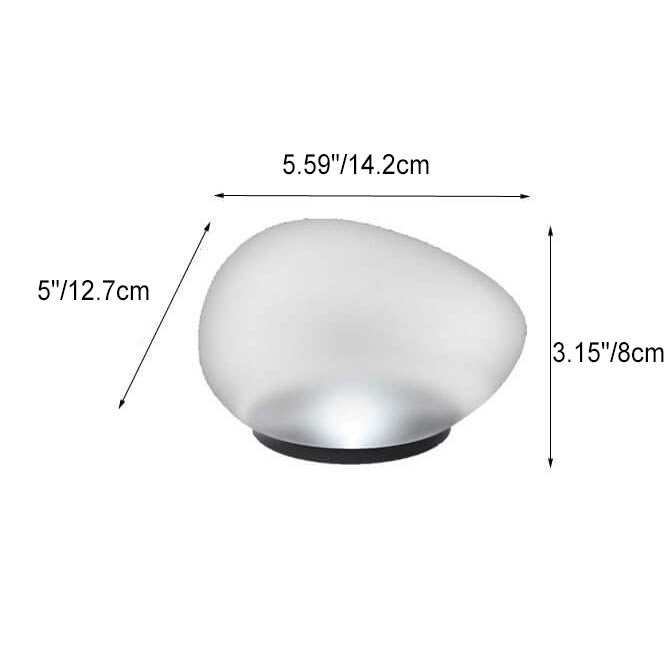 Luz de vidrio para paisaje exterior LED de guijarro solar ABS arenado