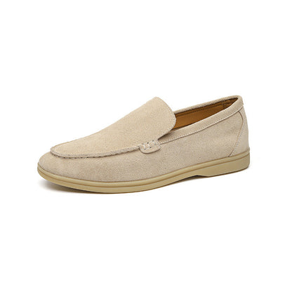 GEONWOO Old Money Suede Loafers – Men’s Premium Slip-On Suede Dress Shoes with Removable Insole