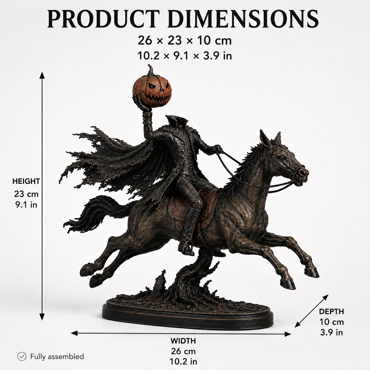 MidnightChase – Headless Horseman Halloween Statue