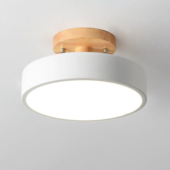 Lámpara de techo semiencastrada redonda LED escandinava