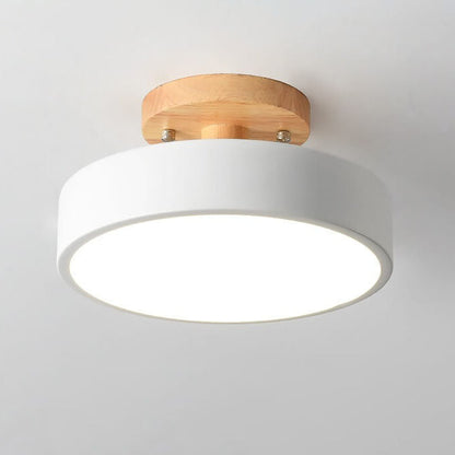 Lámpara de techo semiencastrada redonda LED escandinava