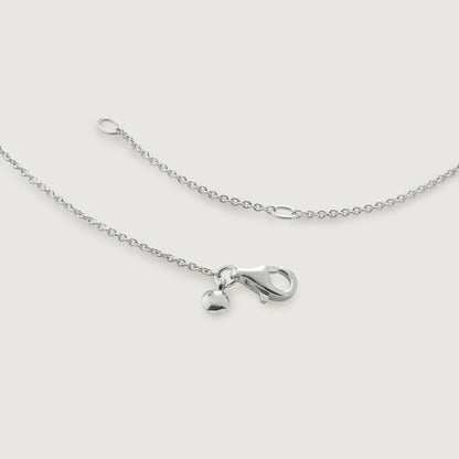 Clytia Love Heart Chain Necklace, 925 Silver, 18k Gold Plated