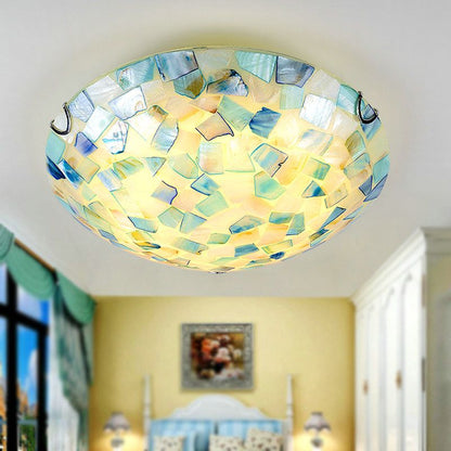 Lámpara de techo empotrada LED de metal/carcasa semiesférica contemporánea blanca/azul/naranja