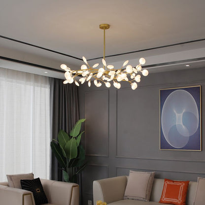 Firefly Art Deco Pendant Light Chandelier Black/Gold Living Room