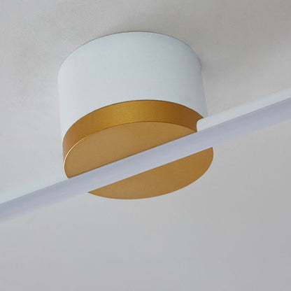 Lineaire inbouw plafondlamp zwart/wit