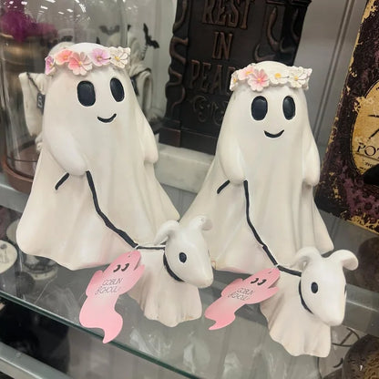 Ghostly Pumpkin Dog Statue – Ventayo