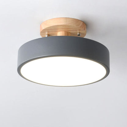 Lámpara de techo semiencastrada redonda LED escandinava