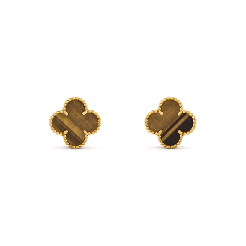 Clover Leaf Earring,925 Silver, 18k Gold Plated