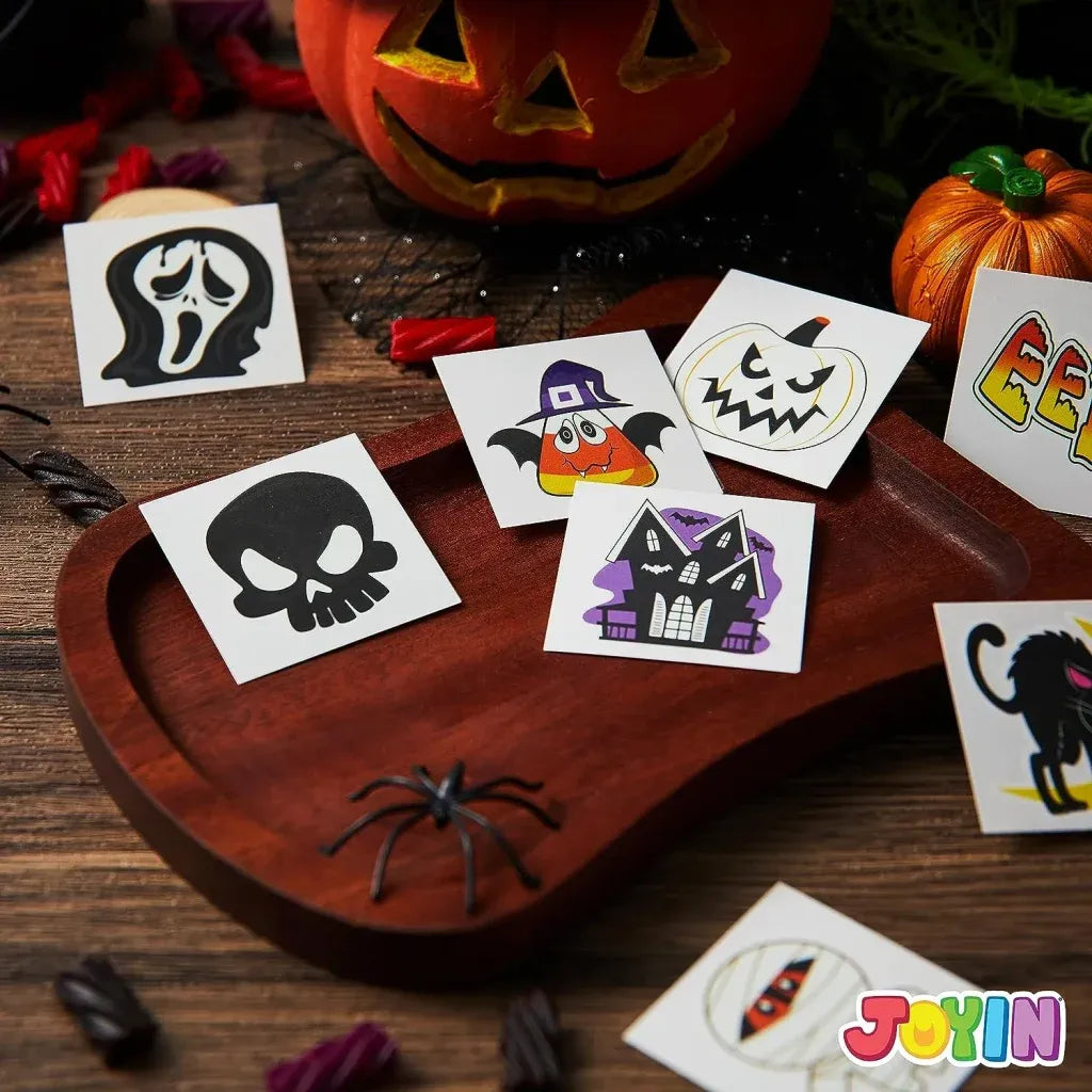 144 PCS Halloween Glowing Temporary Tattoos for Kids, 12 Designs Luminous Tattoo stickers – Ventayo