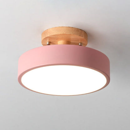 Lámpara de techo semiencastrada redonda LED escandinava