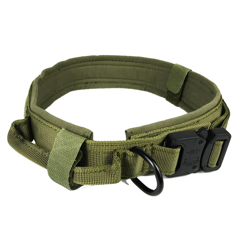Hernaðarhalsband og taumur