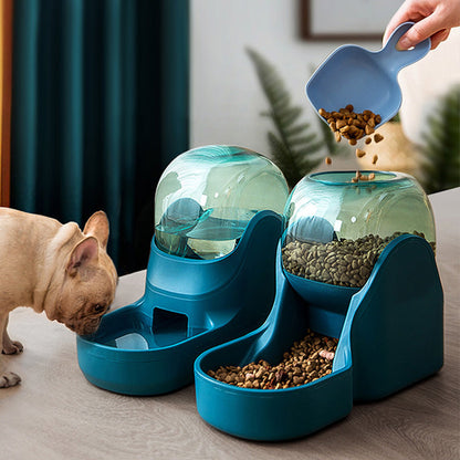 Automatischer Haustier-Wasserbrunnen Futterspender – USB-betriebener Wasserautomat für Katzen & Hunde mit gefiltertem Durchfluss