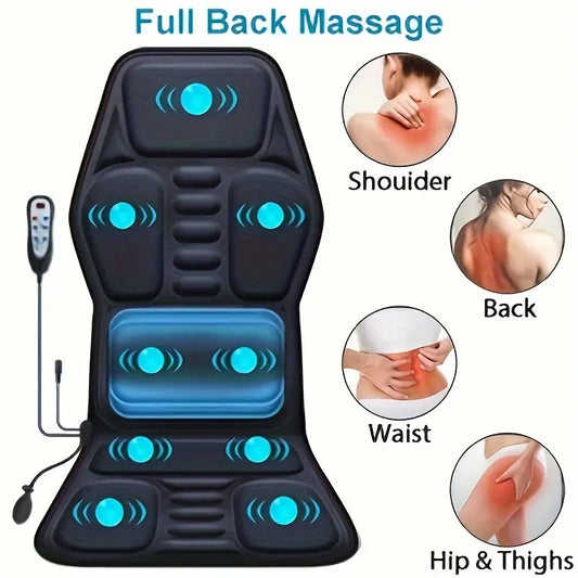 Full Back Massager with Heat – Shiatsu Chair Pad, Deep-Kneading, Adjustable Intensity
