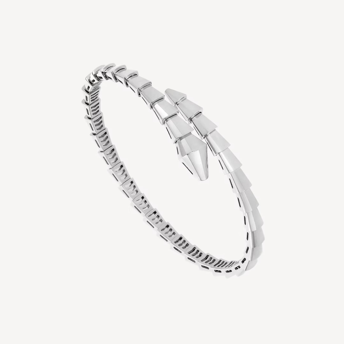 Clytia Love Serpenti Bracelet,18k White Gold Plated