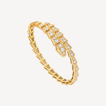 Clytia Love Serpenti Bracelet,18k Yellow Gold Plated,Cubic Zircon Paved