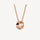 Clytia Love Serpenti Necklace,925 Silver,18k Rose Gold Plated,Black Onyx