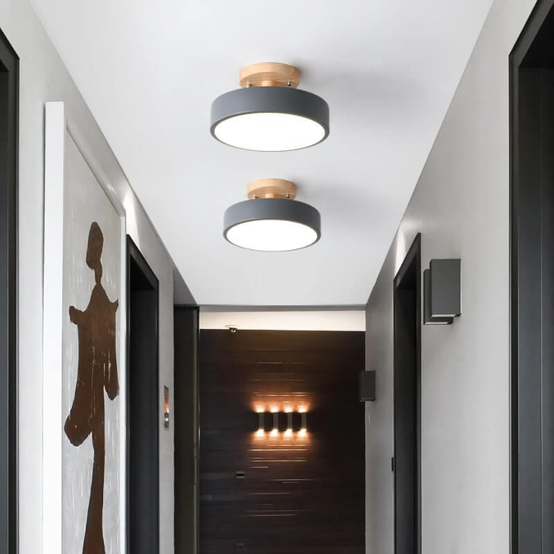 Lámpara de techo semiencastrada redonda LED escandinava
