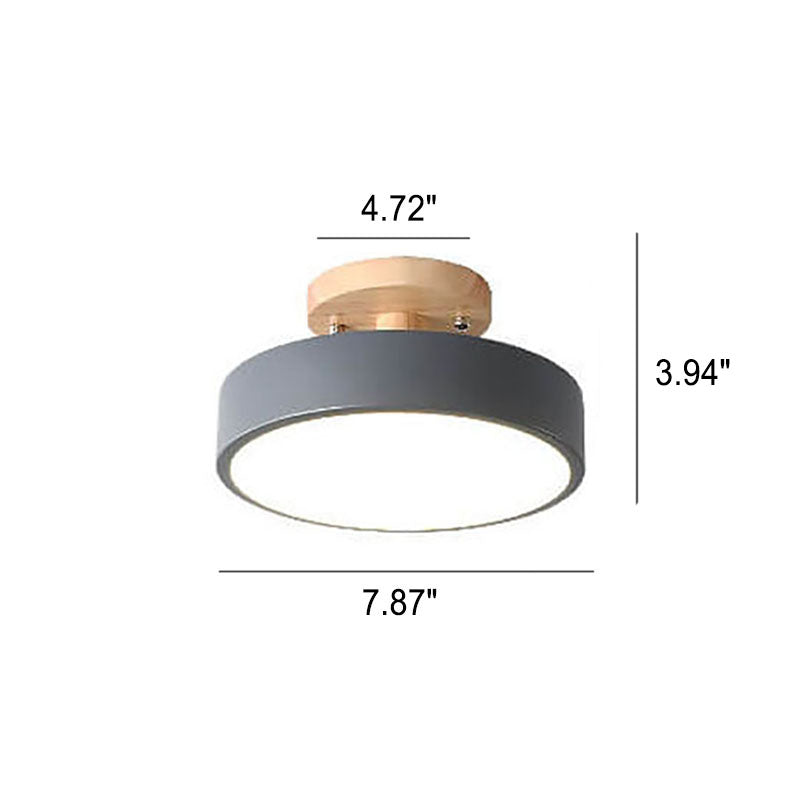 Lámpara de techo semiencastrada redonda LED escandinava