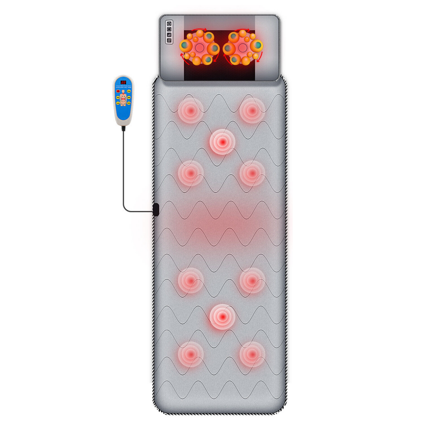 Heated Electric Portable Full Body Massage Mattress Mat