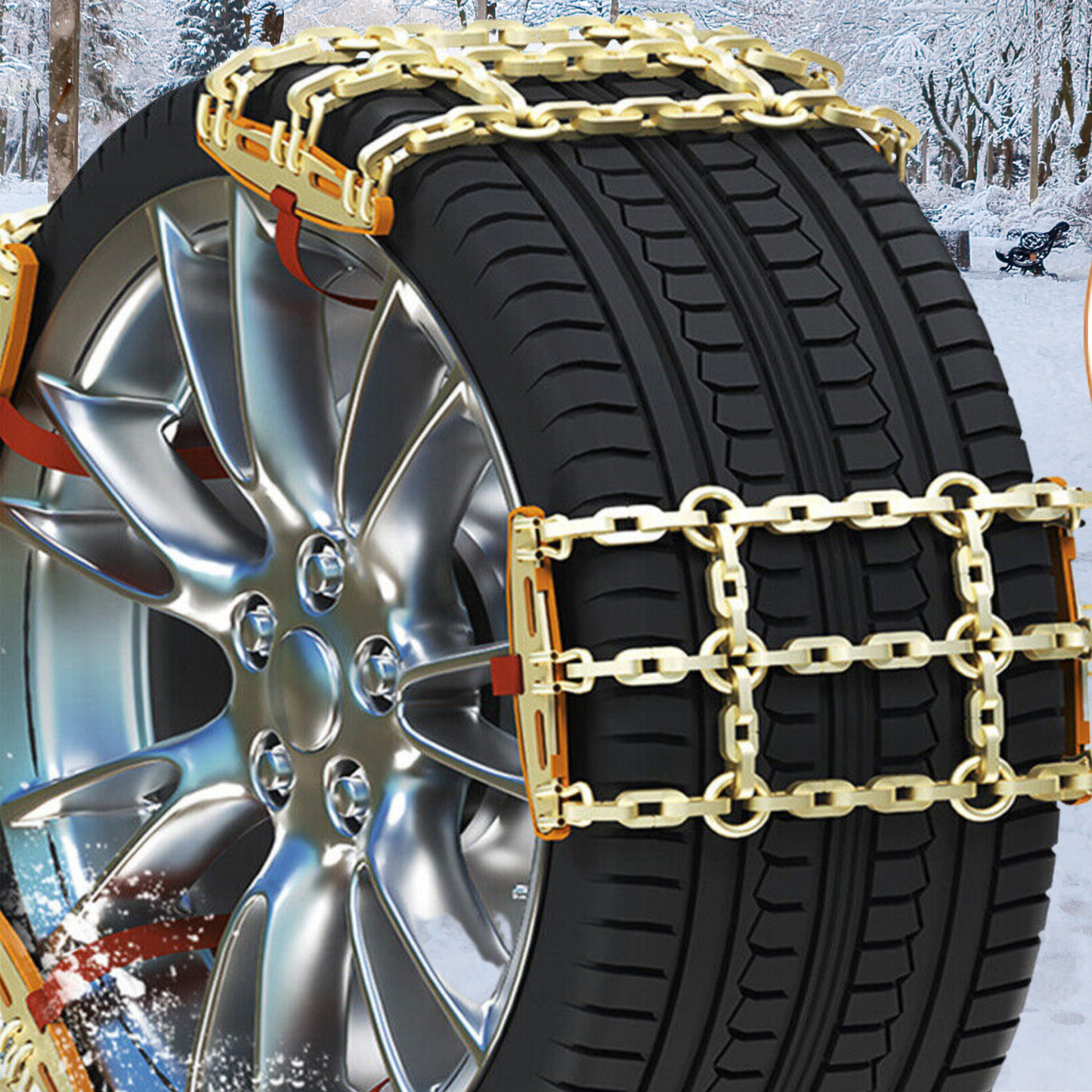 High Traction Heavy Duty Truck SUV Snow Car Tire Wheel Chains 8PCS