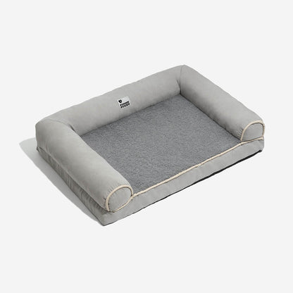 Full-Support Orthopedic Dog Bed with Faux Fleece & Suede