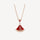 Clytia Love Divas'Dream Necklace,925 Silver,18k Gold Plated,Red Agate