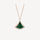 Clytia Love Divas'Dream Necklace,925 Silver,Green Agate