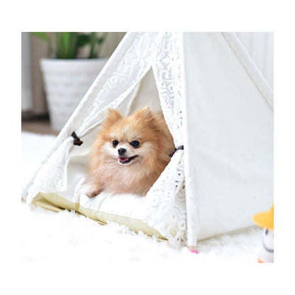 Designer hvit kjæledyr-teepee