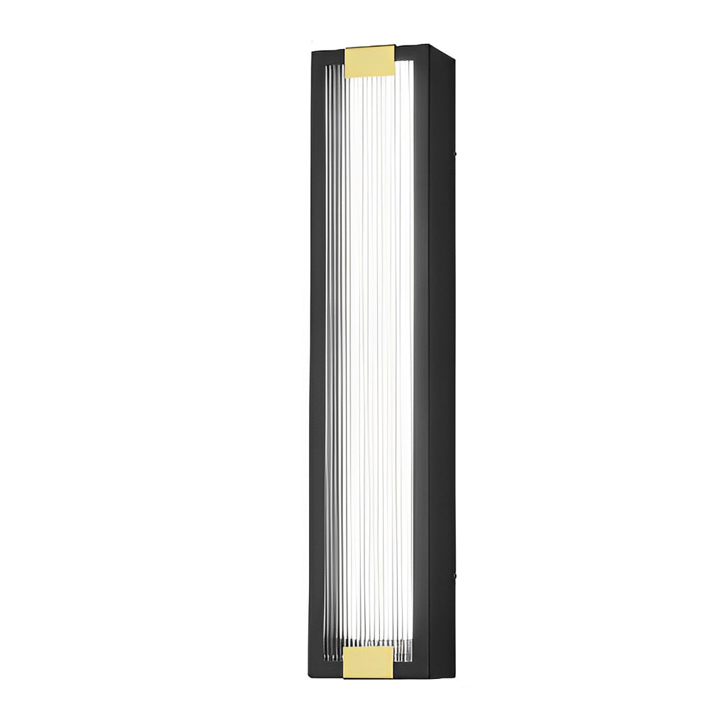 Lámpara de porche moderna rectangular impermeable con luz LED y aplique de pared