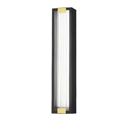 Lámpara de porche moderna rectangular impermeable con luz LED y aplique de pared