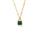 Clytia Love Malachite Lock Head Necklace, 925 Silver, 18K Gold Plated