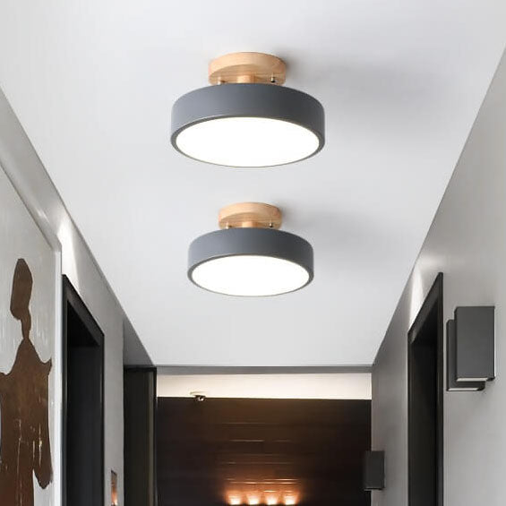 Lámpara de techo semiencastrada redonda LED escandinava