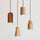 Lámpara colgante pequeña cilíndrica de madera minimalista
