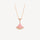 Clytia Love Divas'Dream Necklace,925 Silver,18k Gold Plated,Pink Agate