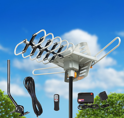 250 Miles HD TV Digital Antenna 360° Rotating