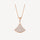 Clytia Love Divas'Dream Necklace,925 Silver,18k Rose Gold Plated,Cubic Zircon Paved