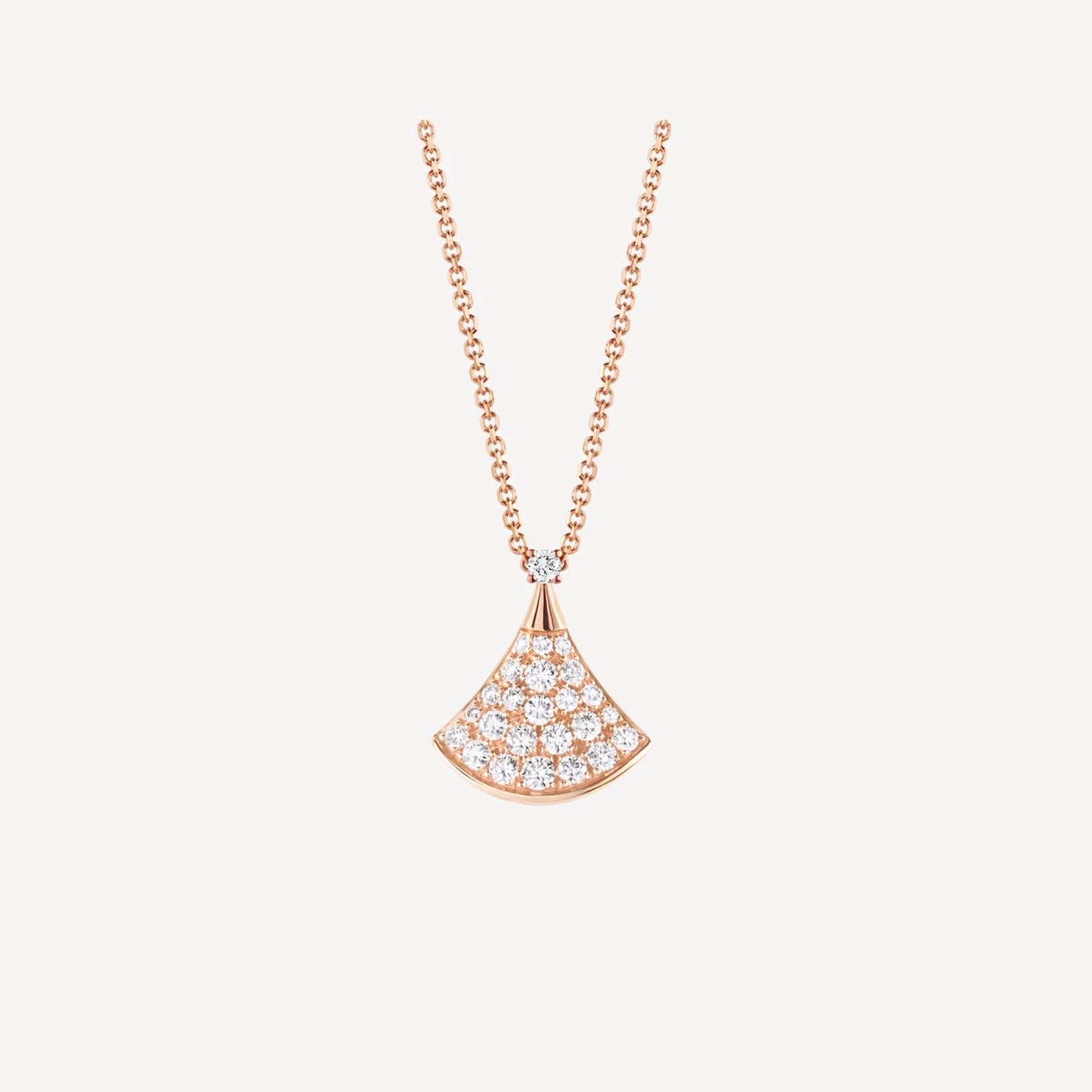 Clytia Love Divas'Dream Necklace,18k Rose Gold Plated,Cubic Zircon Paved