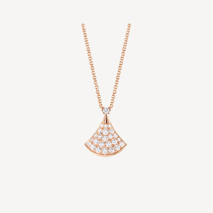 Clytia Love Divas'Dream Necklace,18k Rose Gold Plated,Cubic Zircon Paved